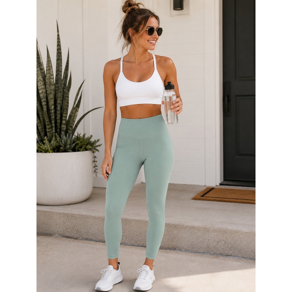 Lululemon Wunder Train Contour Fit High Rise Tight Misty Glade 25" Size 2